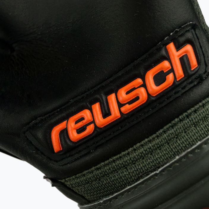 Reusch Attrakt Freegel Silver Finger Support Juniorské brankářské rukavice černo-zelené 5372030-5555 8