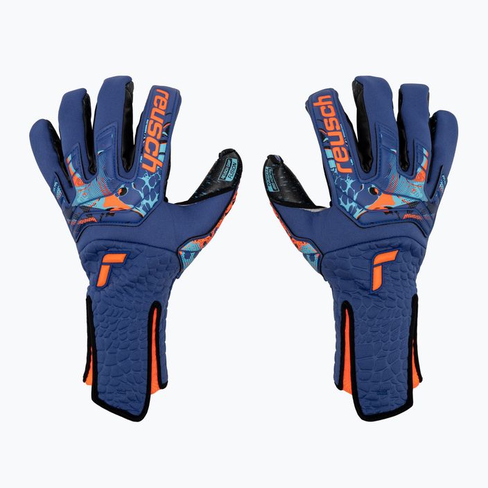 Brankářské rukavice Reusch Attrakt Fusion Strapless AdaptiveFlex tmavě modré 5370979-4024