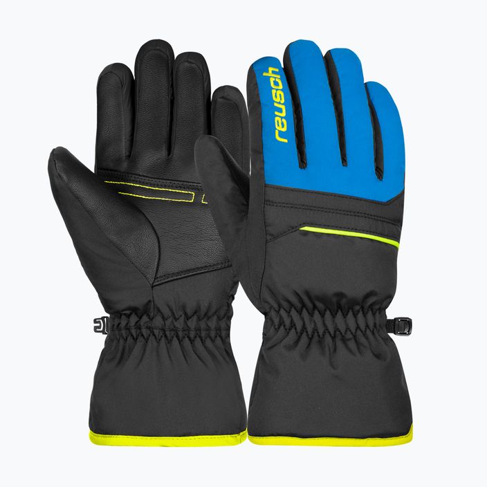 Dětské lyžařské rukavice Reusch Alan black/brilliant blue/safety yellow 5