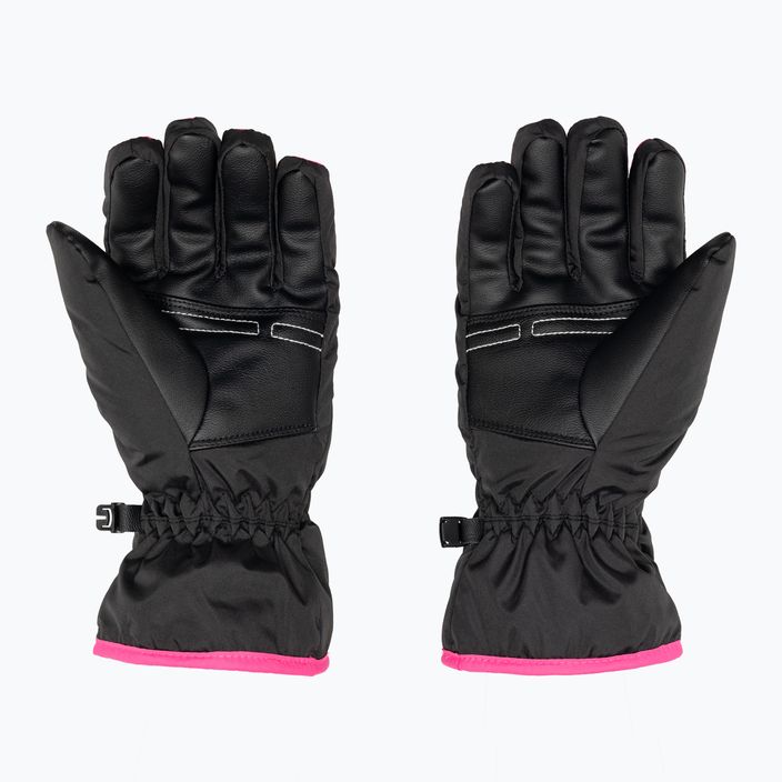 Dětské lyžařské rukavice Reusch Alan black/pink glo 2