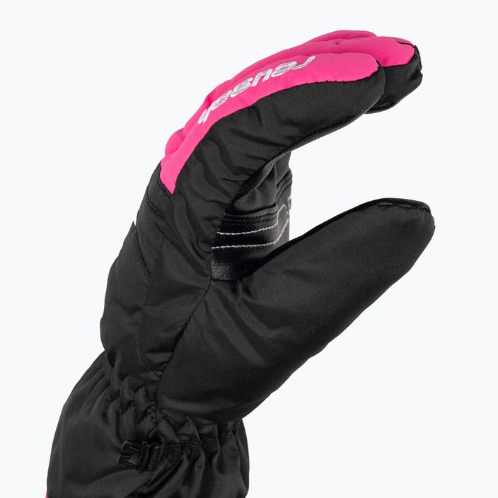 Dětské lyžařské rukavice Reusch Alan black/pink glo 4
