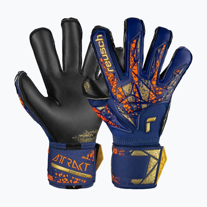 Brankářské rukavice  Reusch Attrakt Gold X Evolution premium blue/gold/black