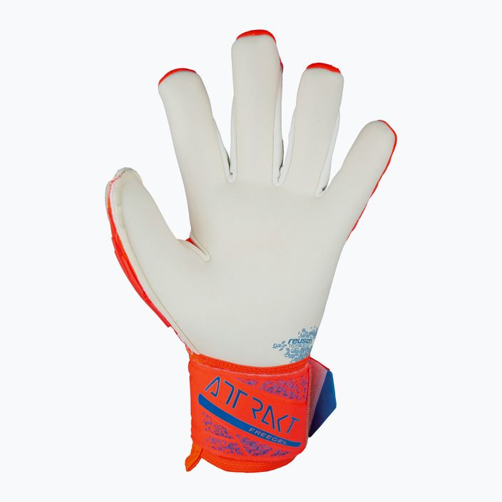 Brankářské rukavice  Reusch Attrakt Gold X Freegel hyper orange/electric blue 3