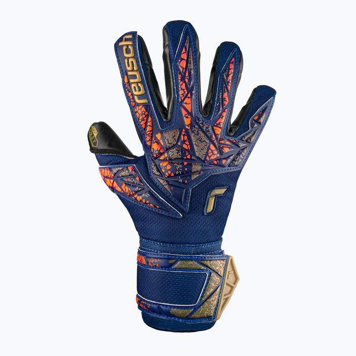 Dětské brankářské rukavice  Reusch Attrakt Gold X Junior premium blue/gold/black 2