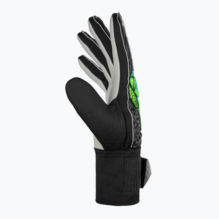Dětské brankářské rukavice   Reusch Attrakt Starter Solid Junior black/fluo lime/aqua 4
