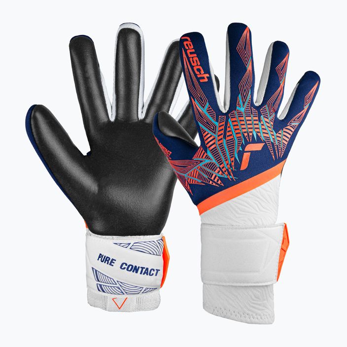 Brankářské rukavice  Reusch Pure Contact Gold premium blue/electric orange/black