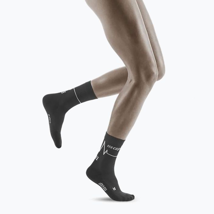 Kompresní běžecké ponožky dámské CEP Heartbeat černé WP2CKC2 4