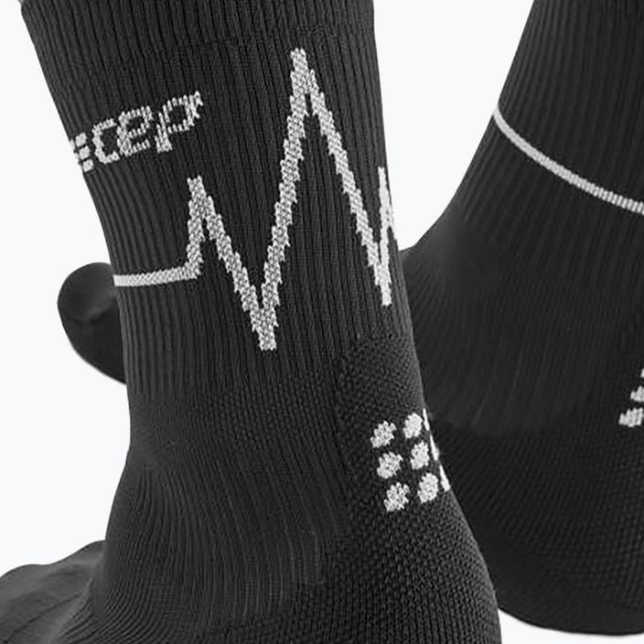 Kompresní běžecké ponožky dámské CEP Heartbeat černé WP2CKC2 6