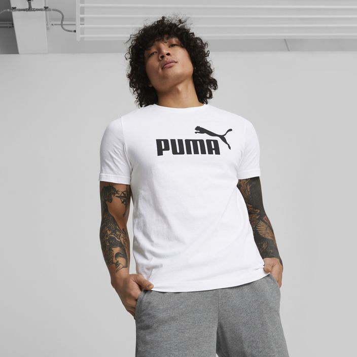 Pánské tričko  PUMA Ess Logo Tee puma white 3