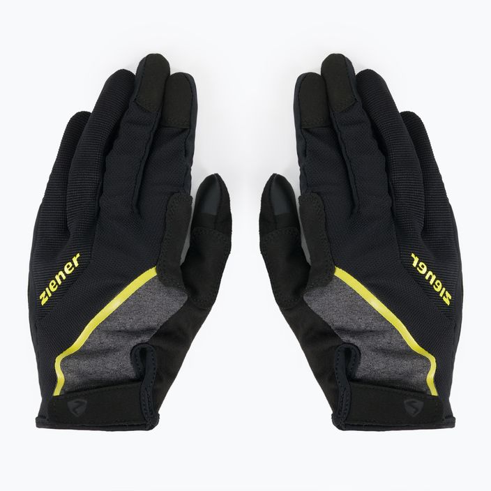 ZIENER MTB cyklistické rukavice Clyo Touch Long Gel 338 Black Yellow Z-988229/338/7.5 3
