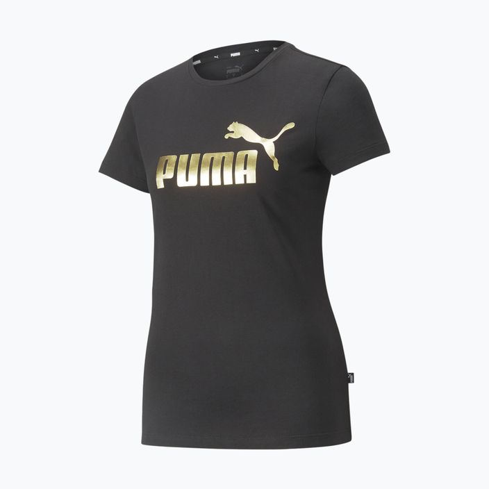 Dámské tričko  PUMA ESS+ Metallic Logo Tee puma black/gold foll 4