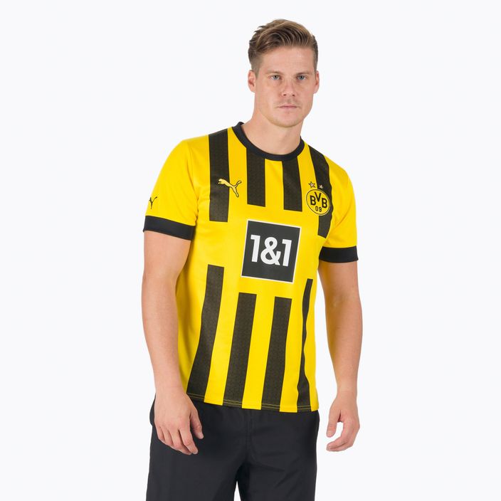 Pánský fotbalový dres Puma Bvb Home Jersey Replica Sponsor yellow and black 765883