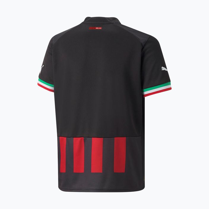 Dětské fotbalové tričko PUMA ACM Home Jersey Replica černo-červená 765826 01 2