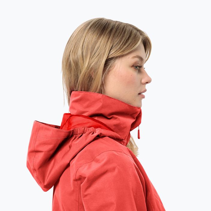 Dámská bunda do deště Jack Wolfskin Stormy Point 2L vibrant red 3