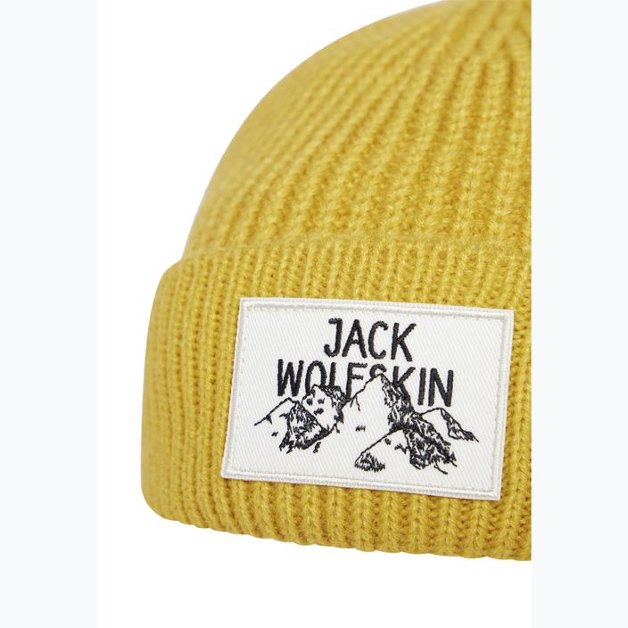 Zimní čepice Jack Wolfskin Badge mustard 2