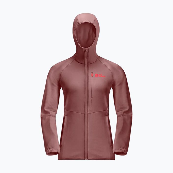 Dámská fleecová mikina Jack Wolfskin dámská fleecová bunda Kolbenberg Hooded Fz mineral red 2