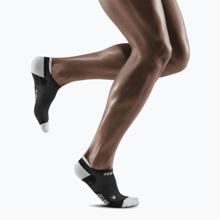Pánské kompresní běžecké ponožky   CEP Ultralight No Show black/light grey 4