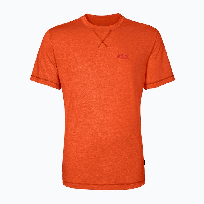 Pánské trekingové tričko Jack Wolfskin Crosstrail oranžové 1801671_3017 3