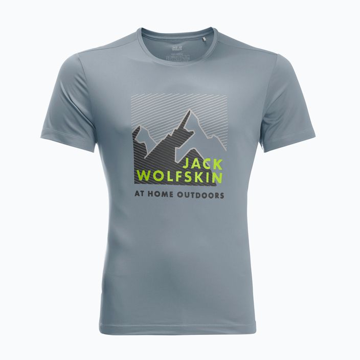 Pánské trekingové tričko Jack Wolfskin Peak Graphic šedé 1807182_6098 5