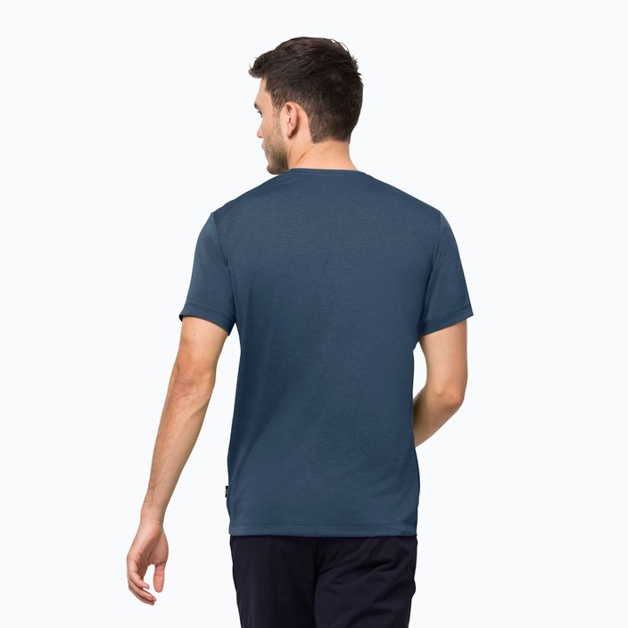 Pánské trekingové tričko Jack Wolfskin Crosstrail Graphic tmavě modré 1807202_1383 2