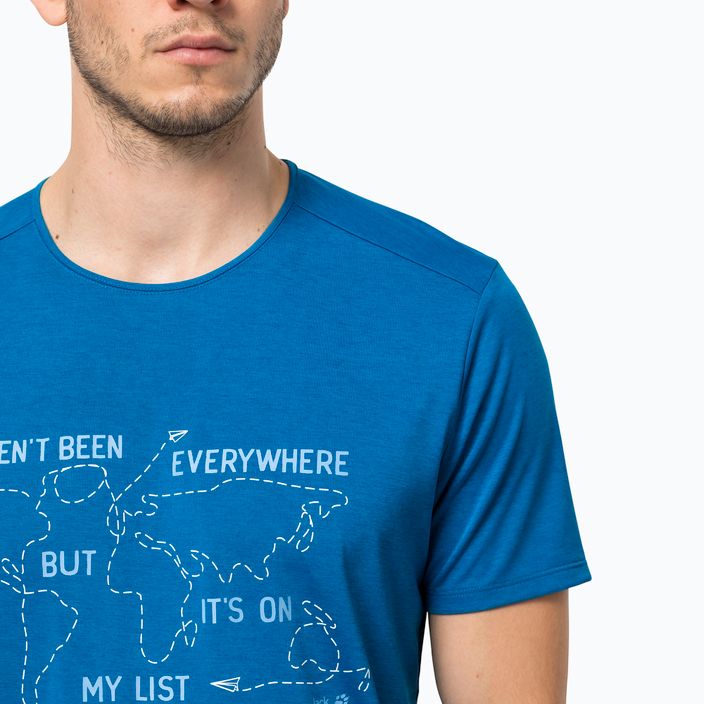 Pánské trekingové tričko Jack Wolfskin Pack & Go Travel modré 1808551_1361 3