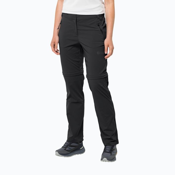 Jack Wolfskin dámské softshellové kalhoty Glastal Zip Off black 1508151_6000_042