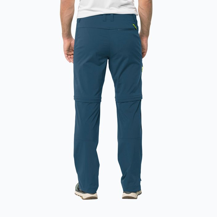 Pánské softshellové kalhoty Jack Wolfskin Glastal Zip Away tmavě modré 1508301 2
