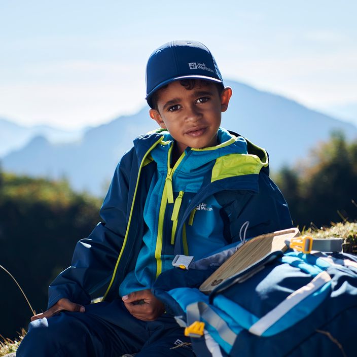 Dětská nepromokavá bunda  Jack Wolfskin Active Hike tmavě modro-zelená 1609251 3