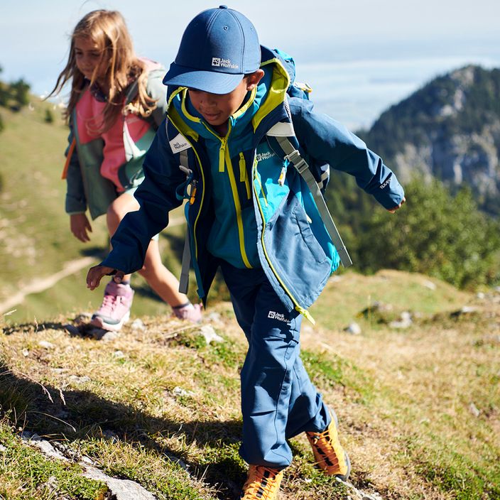 Dětská nepromokavá bunda  Jack Wolfskin Active Hike tmavě modro-zelená 1609251 4