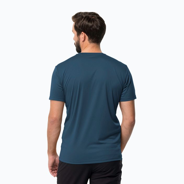 Pánské trekingové tričko Jack Wolfskin Tech tmavě modré 1807072 2