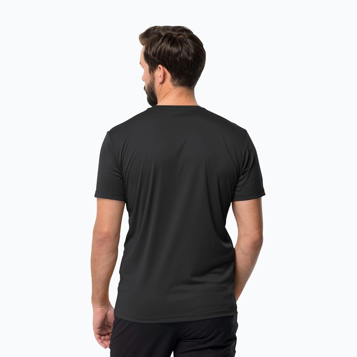 Pánské trekingové tričko  Jack Wolfskin Tech černé 1807072 2