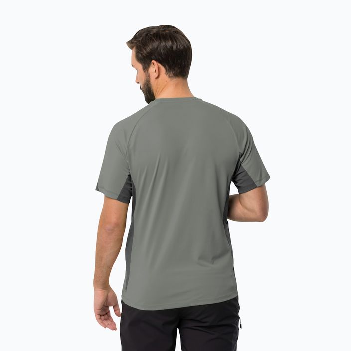 Pánské trekingové tričko  Jack Wolfskin Narrows zelené 1807353 2