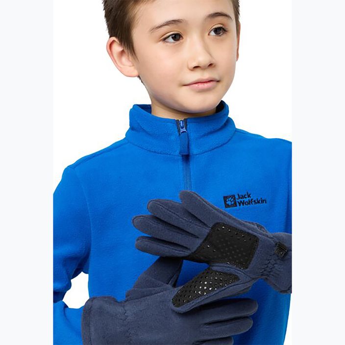 Dětské rukavice Jack Wolfskin Fleece Glove night blue 2