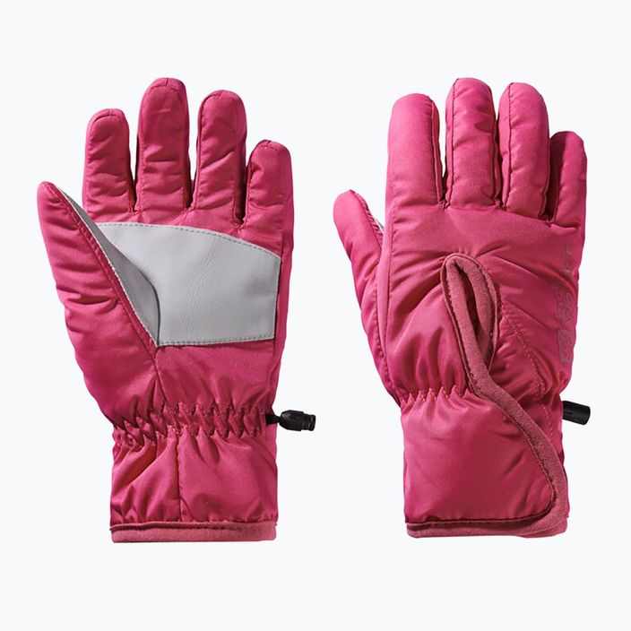 Dětské rukavice Jack Wolfskin Easy Entry dark fuchsia