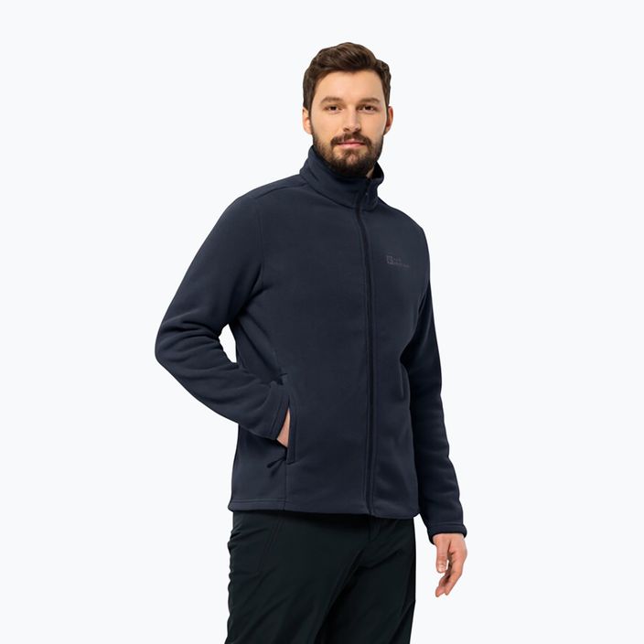 Pánská fleecová mikina Jack Wolfskin Winterstein Fz night blue