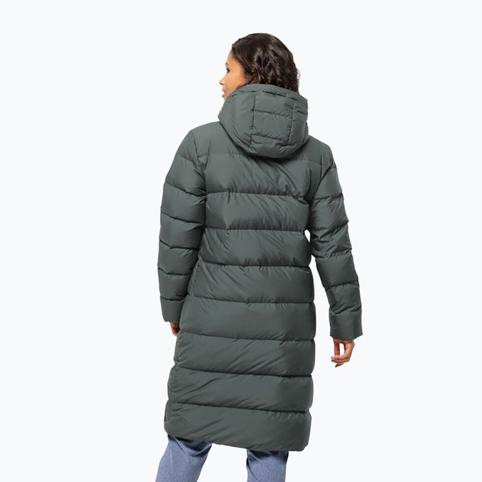 Dámský péřový kabát Jack Wolfskin Frozen Palace slate green 2