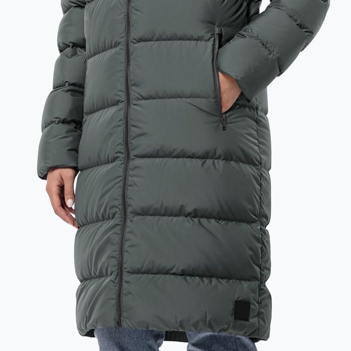 Dámský péřový kabát Jack Wolfskin Frozen Palace slate green 4