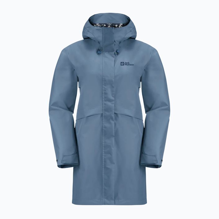 Dámský kabát do deště Jack Wolfskin Cape West Coat elemental blue 7