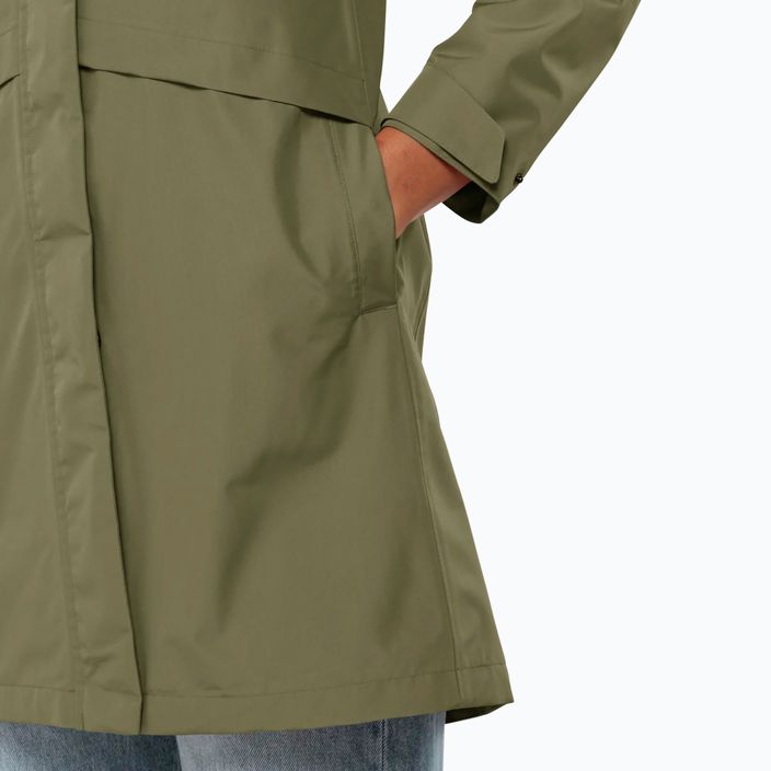 Dámský kabát do deště Jack Wolfskin Cape West Coat bay leaf 6