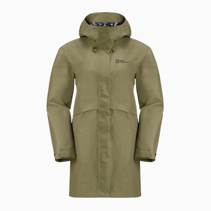 Dámský kabát do deště Jack Wolfskin Cape West Coat bay leaf 7