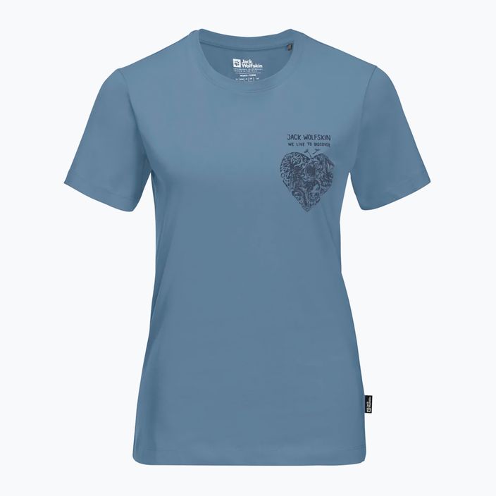 Dámské tričko  Jack Wolfskin Discover Heart elemental blue 4
