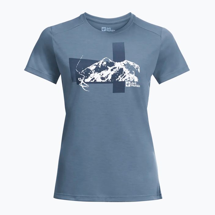 Dámské trekové tričko Jack Wolfskin Vonnan S/S Graphic elemental blue 4