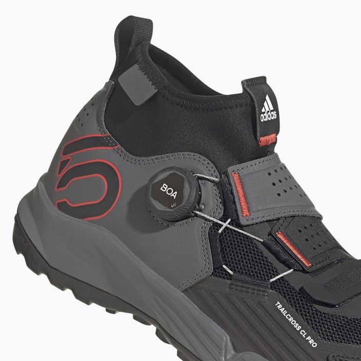 Pánská MTB cyklistická obuv adidas FIVE TEN Trailcross Pro Clip In grey five/core black/red 11