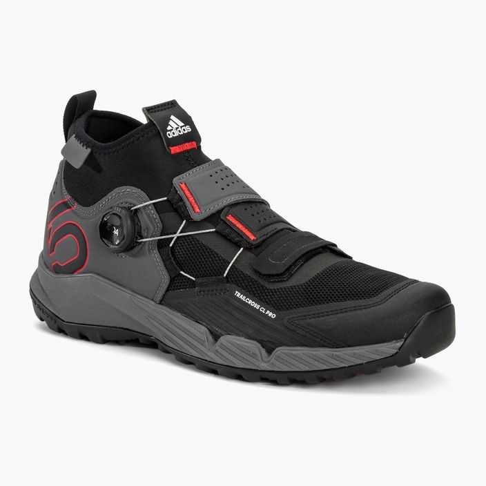 Pánská MTB cyklistická obuv adidas FIVE TEN Trailcross Pro Clip In grey five/core black/red