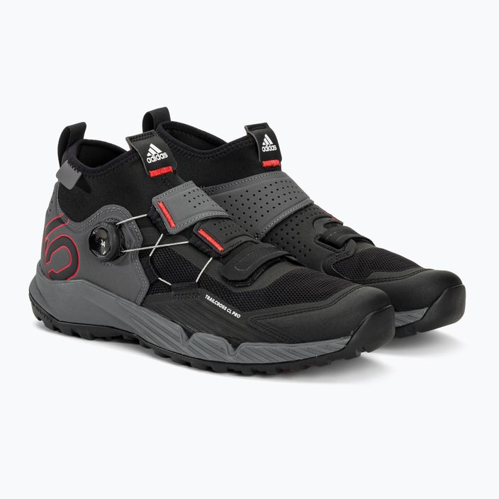 Pánská MTB cyklistická obuv adidas FIVE TEN Trailcross Pro Clip In grey five/core black/red 5