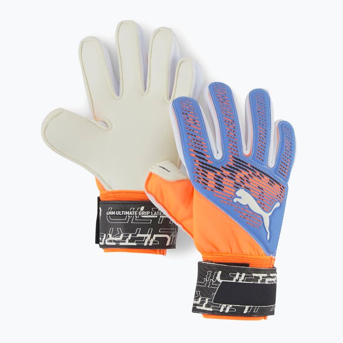Dětské brankářské rukavice PUMA Ultra Grip 2 RC modro-oranžové 041815 05 4