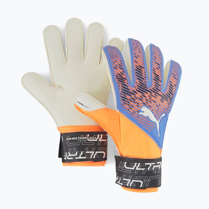 Brankářské rukavice PUMA Ultra Grip 3 Rc oranžové a modré 41816 05 4