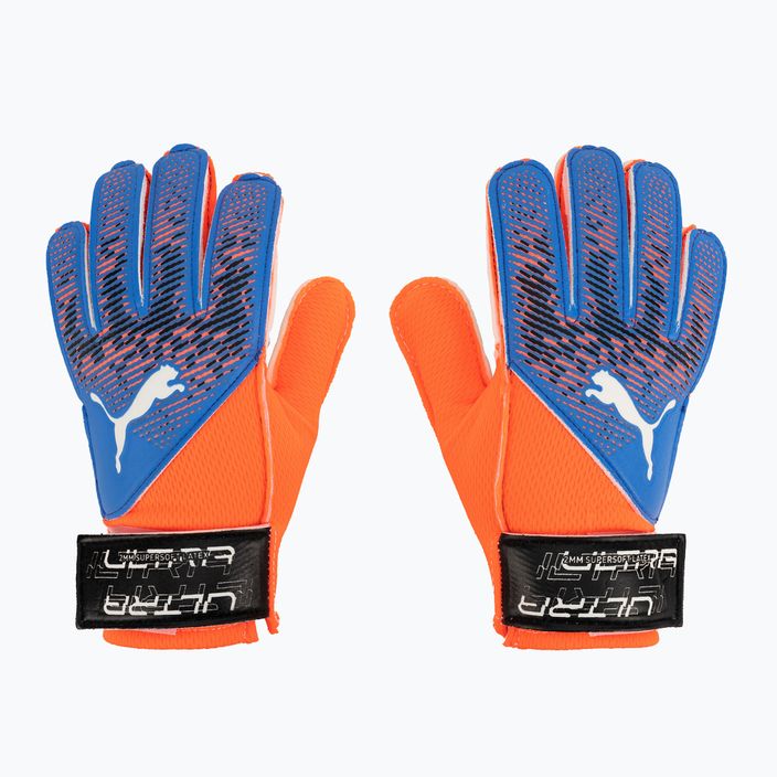 Dětské brankářské rukavice PUMA Ultra Grip 4 RC ultra orange/blue glimmer
