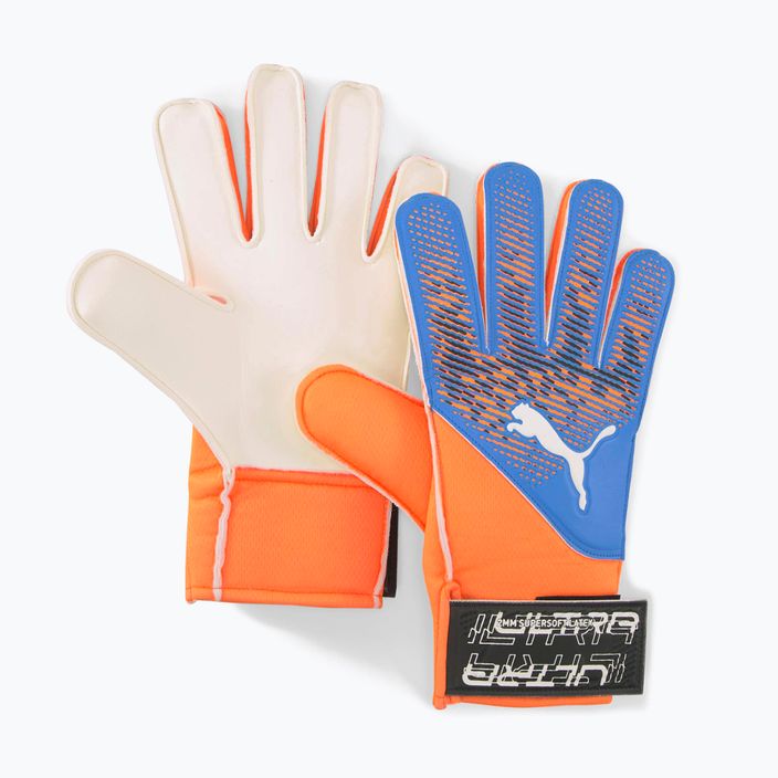 Dětské brankářské rukavice PUMA Ultra Grip 4 RC ultra orange/blue glimmer 5