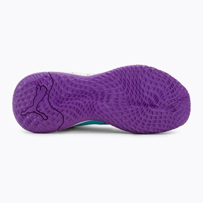 Pánské basketbalové boty PUMA Playmaker Pro Mid purple glimmer/bright aqua/strong gray/white 5